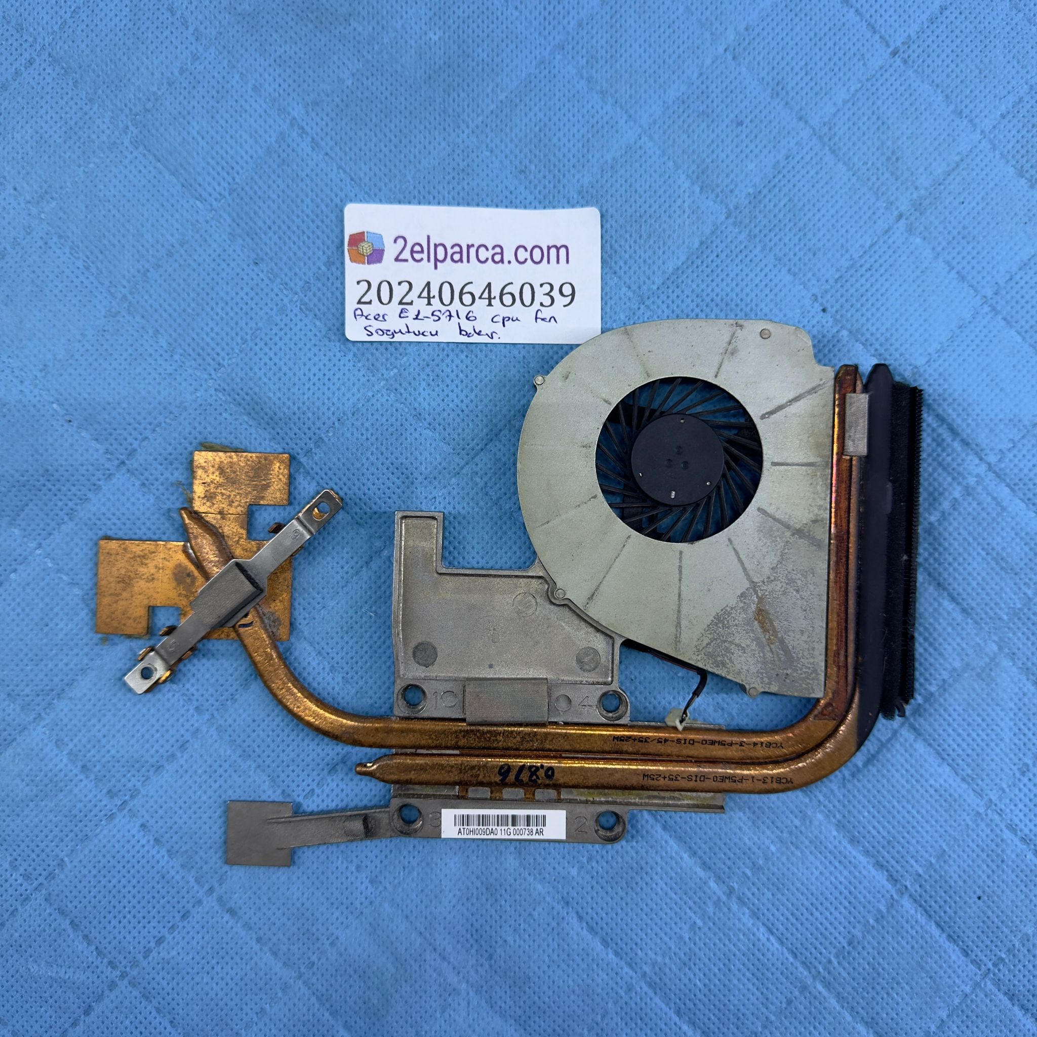 Acer E1-571G Cpu fan bakır soğutucu orjinal ürün