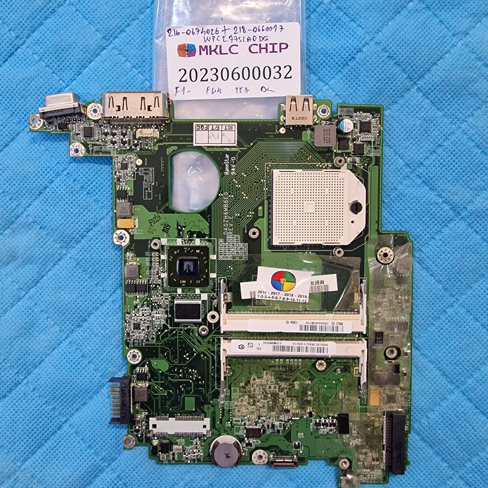 Acer ferrari one 200 anakart _DA0ZH6MB6E0 Anakart amd cpu ati vga orjinal_