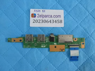 Asus x505bp ses karti usb board sd card board ve flex orijinal ürün