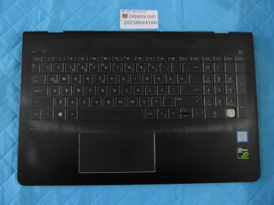 Hp 15-db008nt üst kasa klavye kasasi klavye dahil (klavye yarı çalışıyor kasada yamukluklar mevcut 1 vida yeri tamirli)