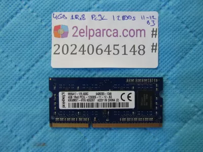 4 GB 1Rx8 PC3L 12800S 11-12-B3 RAM BELLEK ORJİNAL ÜRÜN